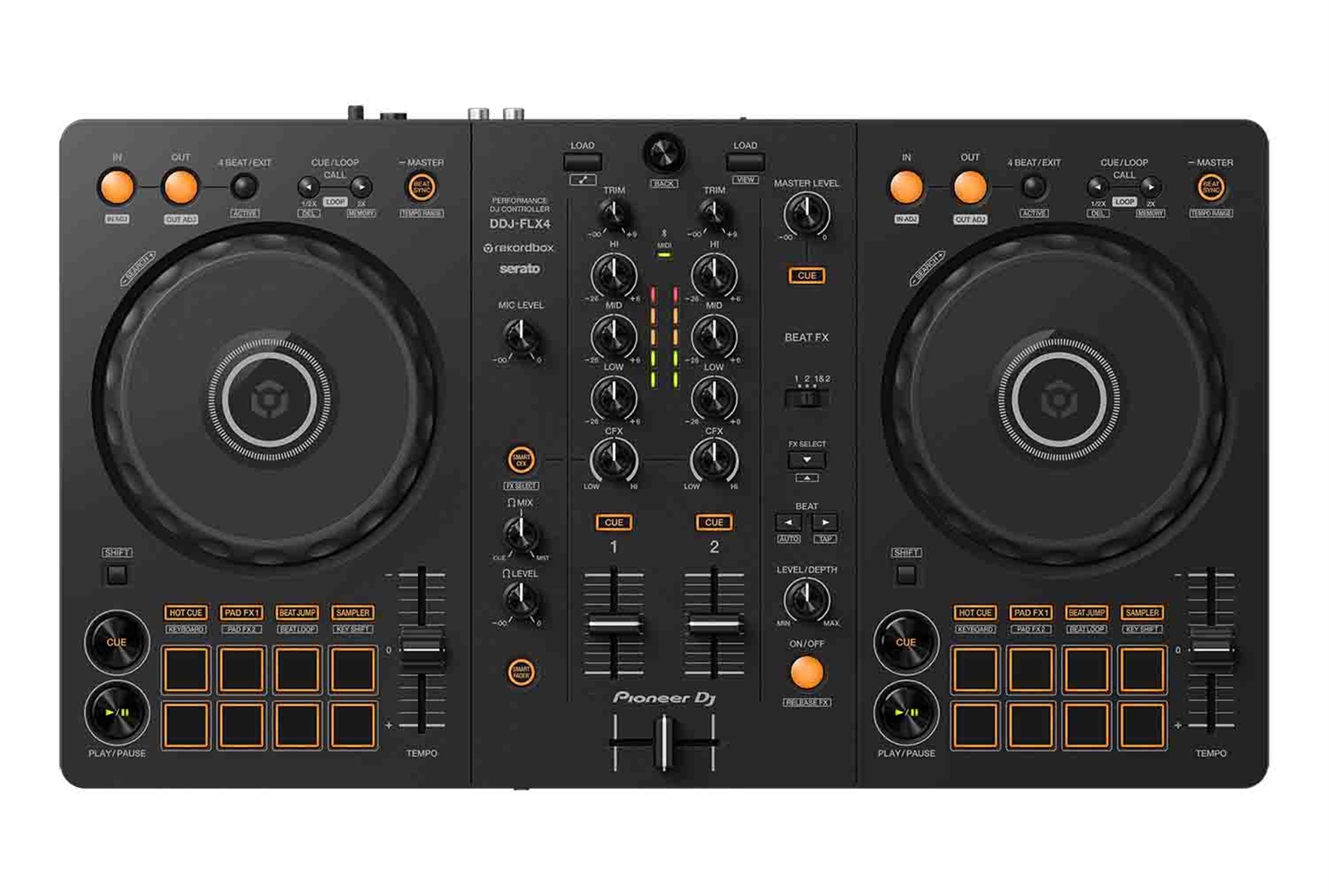 Pioneer DJ DDJ-FLX4 2-Channel DJ Controller for Rekordbox and Serato DJ Lite - Black
