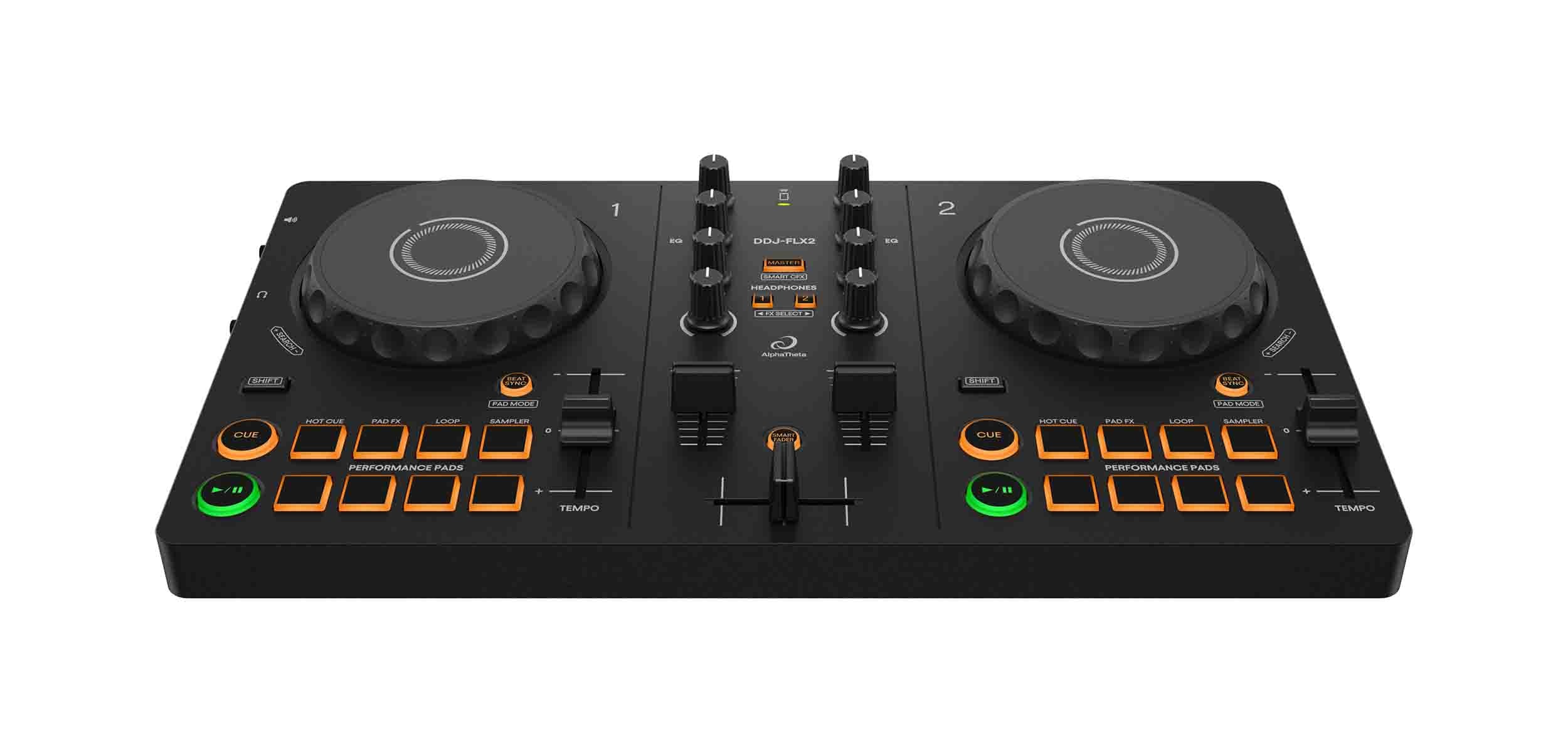 B-Stock: Pioneer DJ AlphaTheta DDJ-FLX2, Versatile DJ Controller for Rekordbox and Serato - Black