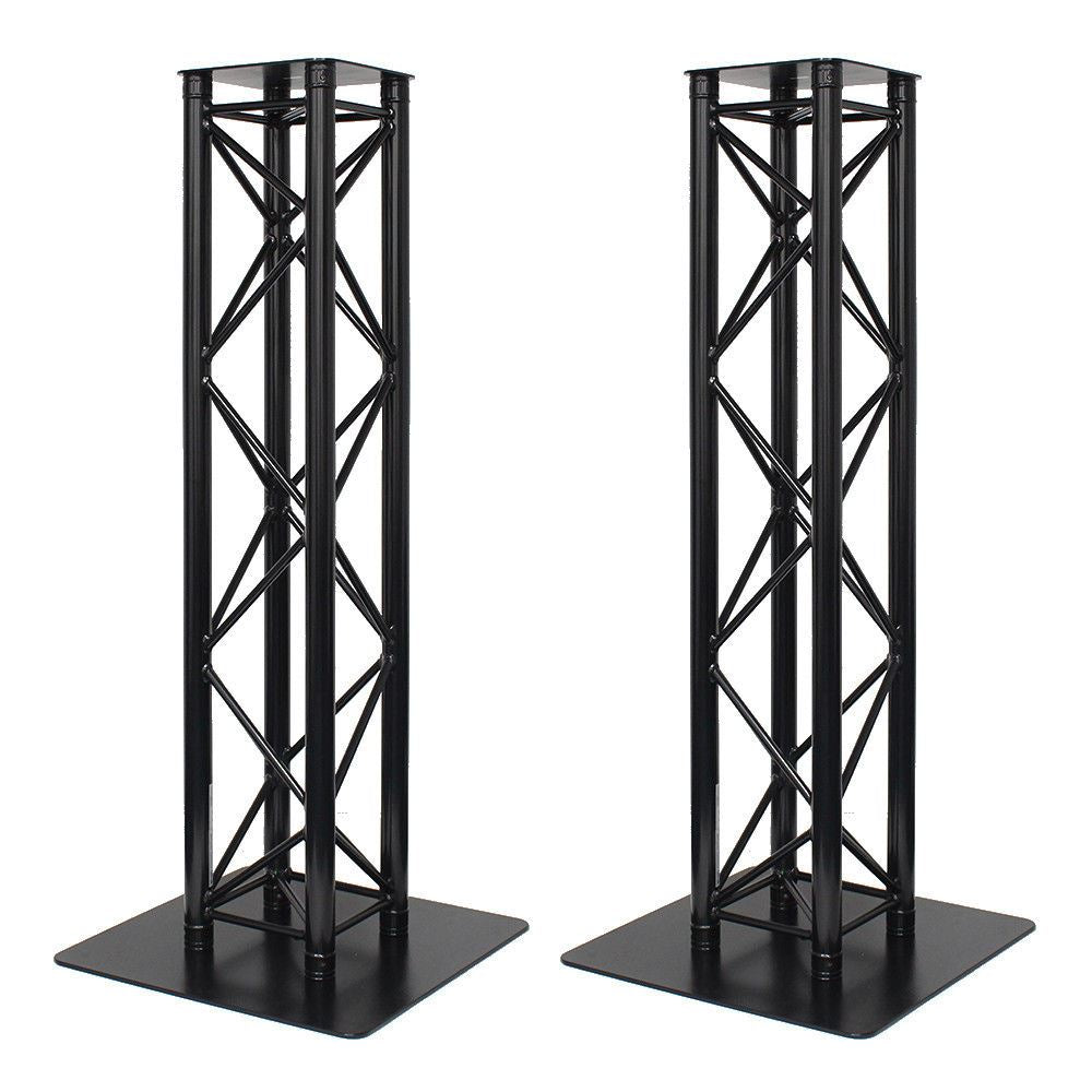 2x Global Truss 1.5M Stage Black Metal Truss Moving Head Light Plinth Podium Disco DJ