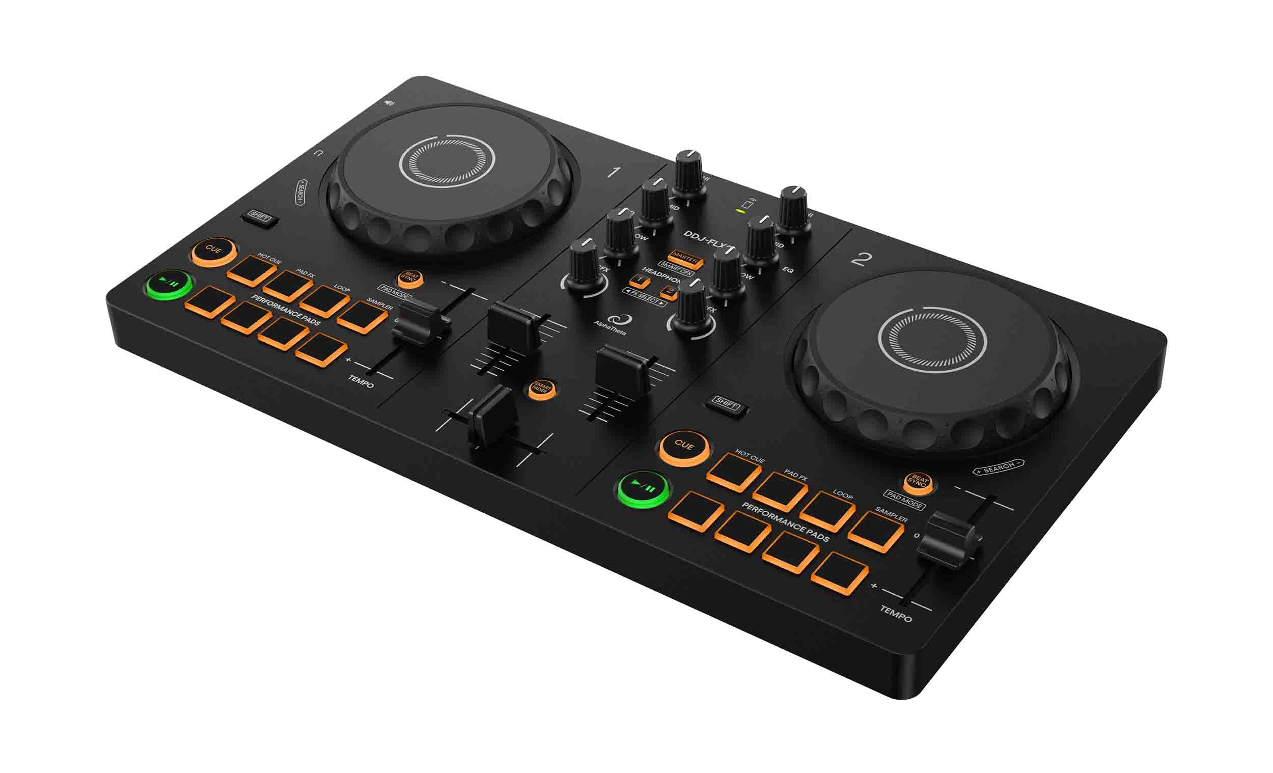 B-Stock: Pioneer DJ AlphaTheta DDJ-FLX2, Versatile DJ Controller for Rekordbox and Serato - Black