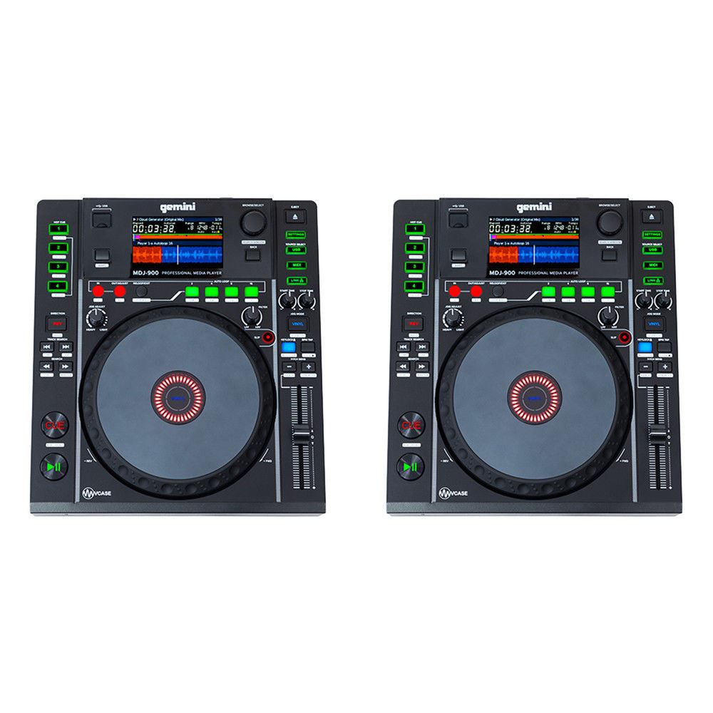 2x Gemini MDJ-900 Professional DJ Turntable